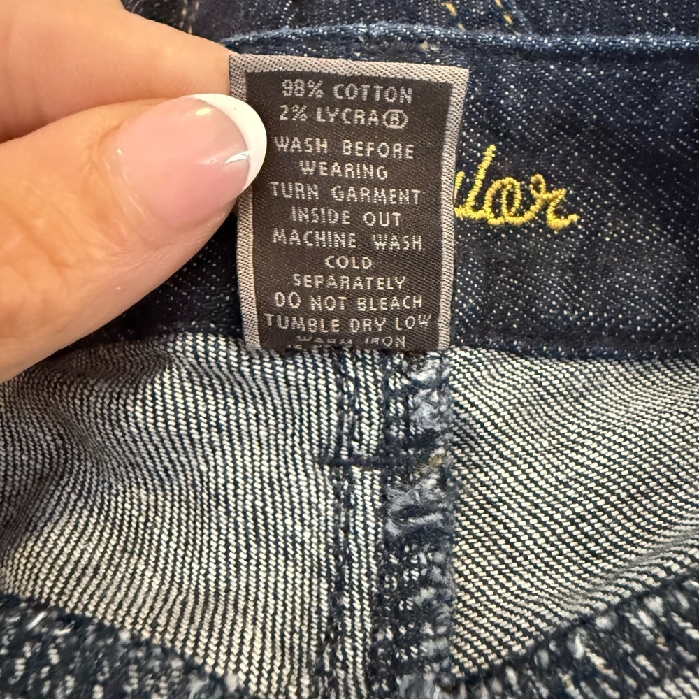 Ann Taylor Dark Blue Denim A-Line Skirt - Picture 4 of 7